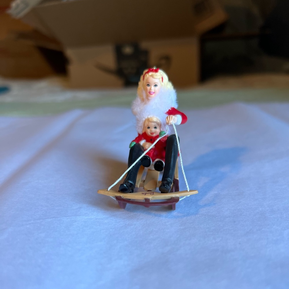 Hallmark Keepsake Ornament. Winter Fun with Barbie and Kelly.